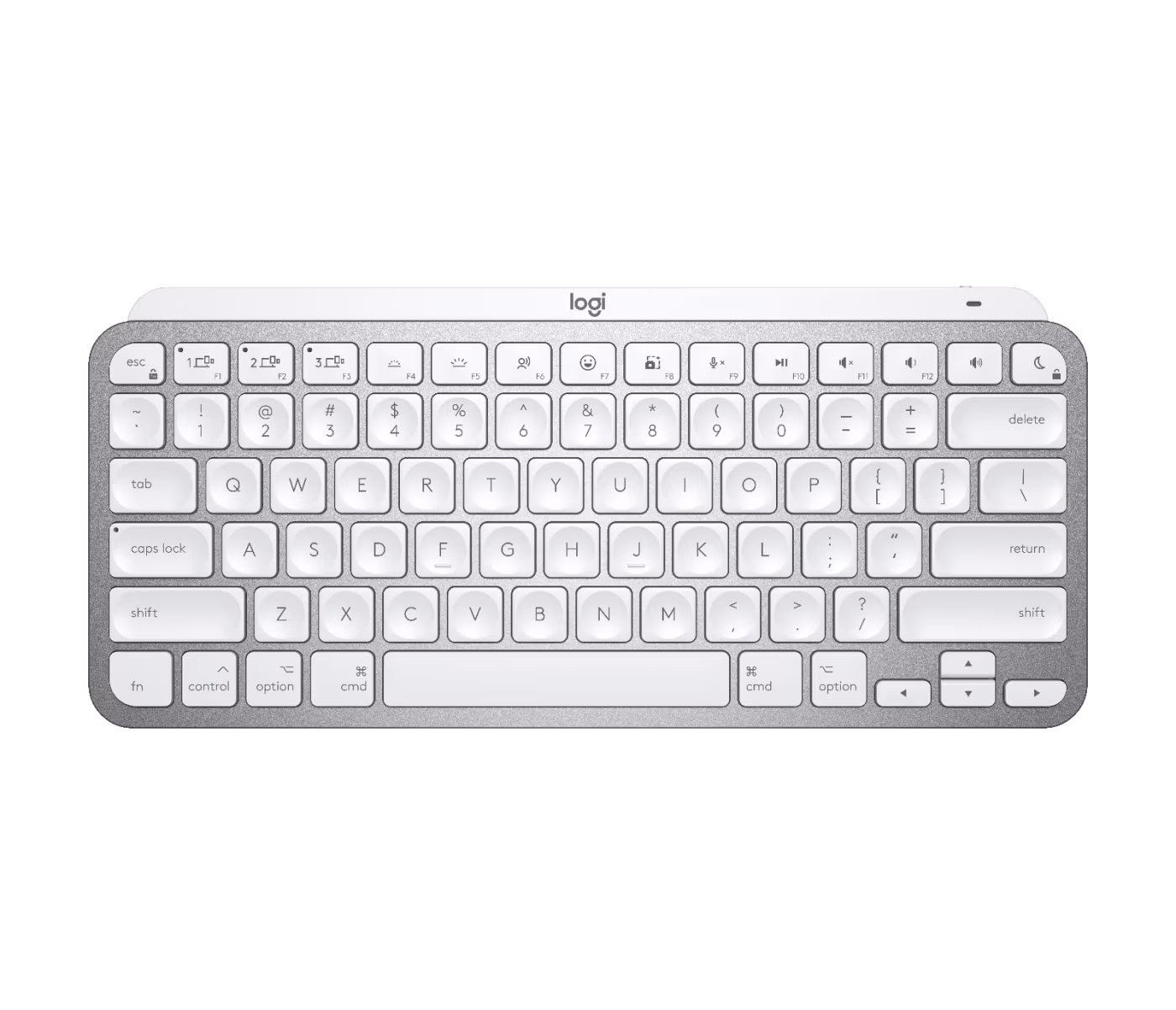 Logitech MX Keys Mini for Mac Minimalist Kablosuz Aydınlatmalı İngilizce Q Klavye Beyaz - 2