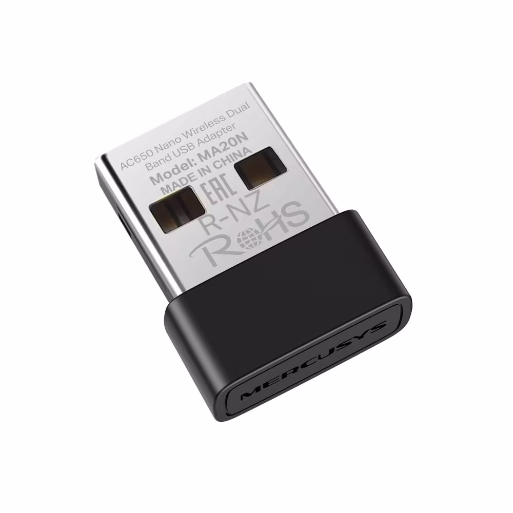 TP-Link Mercusys MA20N AC650 Nano Wi-Fi Dual Band USB 2.0 Adaptör - 3
