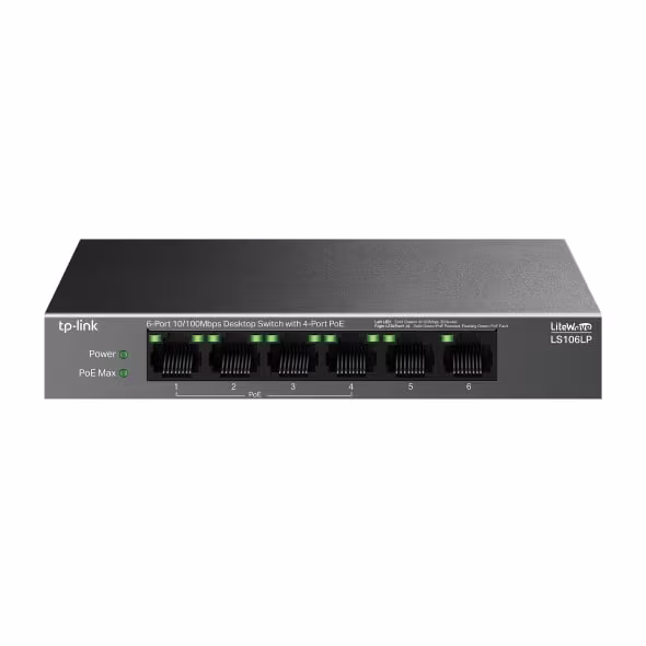 TP-Link LS106LP 6 Port 10/100 Masaüstü PoE Switch - 2