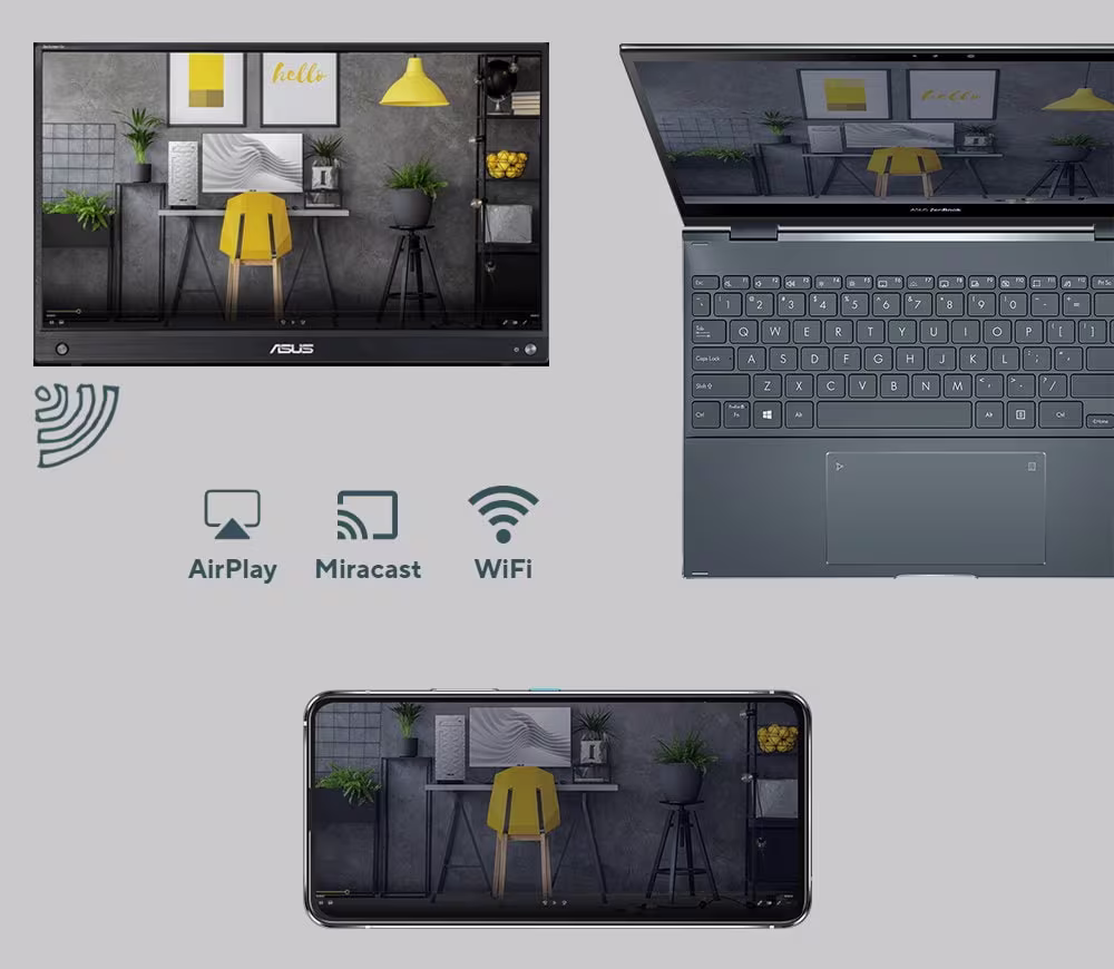 AirPlay · Miracast · Wi-Fi