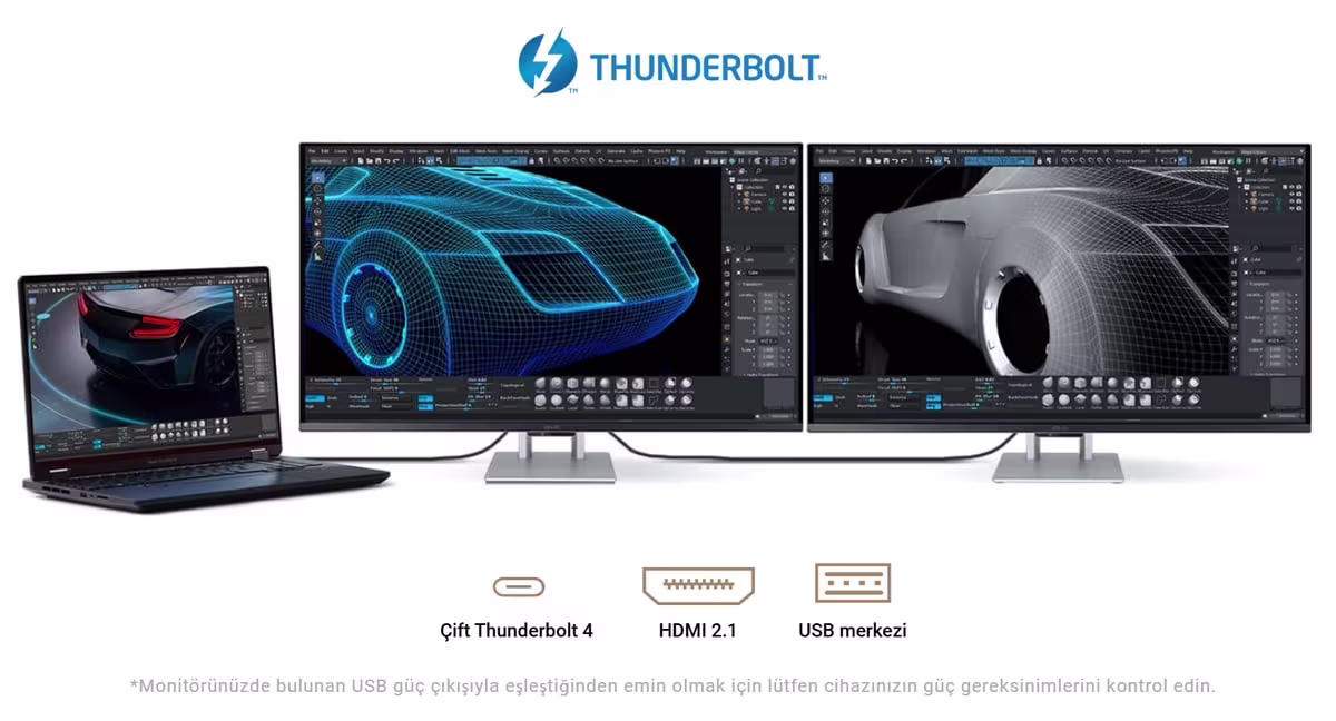 Thunderbolt 4 · 96W PD · daisy-chain