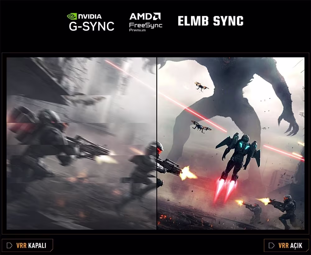 G-SYNC Compatible · FreeSync Premium · ELMB Sync
