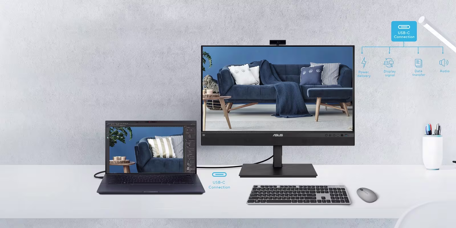 USB-C docking · 80 W Power Delivery