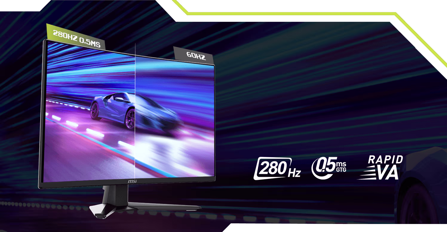 280 Hz · 0.5 ms GtG