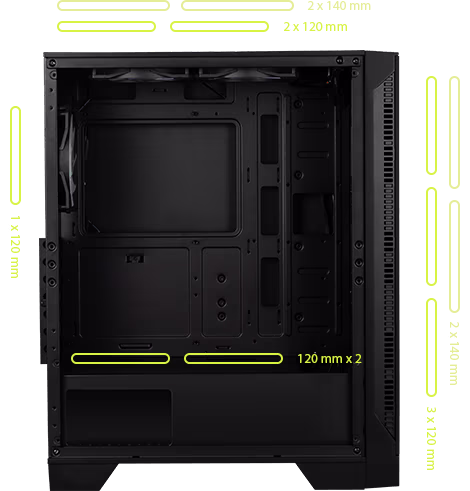 Altı Auto-RGB fan · hazır vitrin