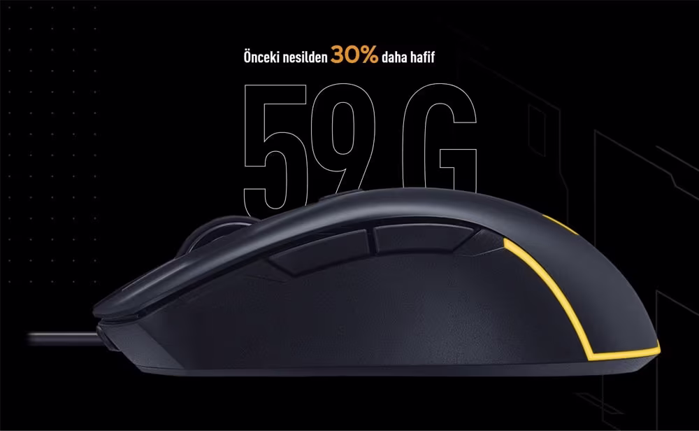 59 gram — önceki nesilden daha hafif