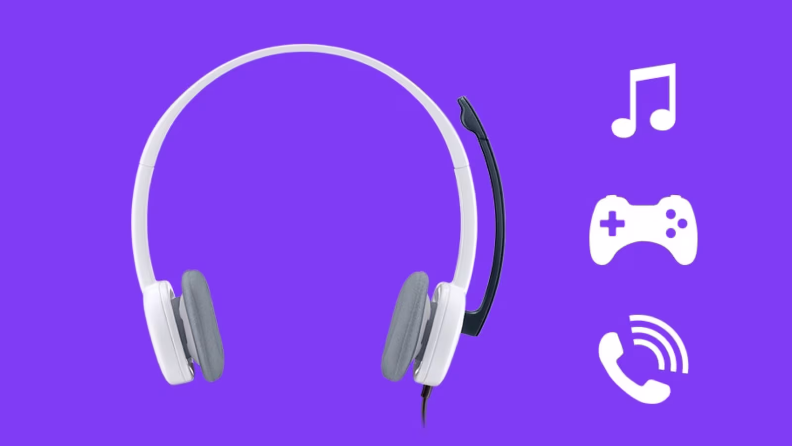 Logitech H150 Kablolu Stereo Kulaklık (Beyaz)