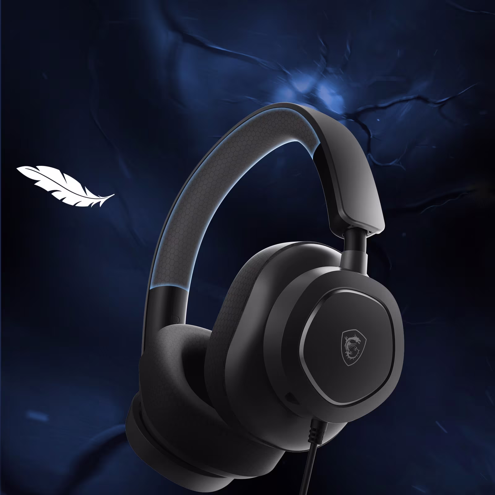 MSI GG MAESTRO 300 USB-C Kablolu Oyuncu Kulaklığı — 40 mm, Nahimic