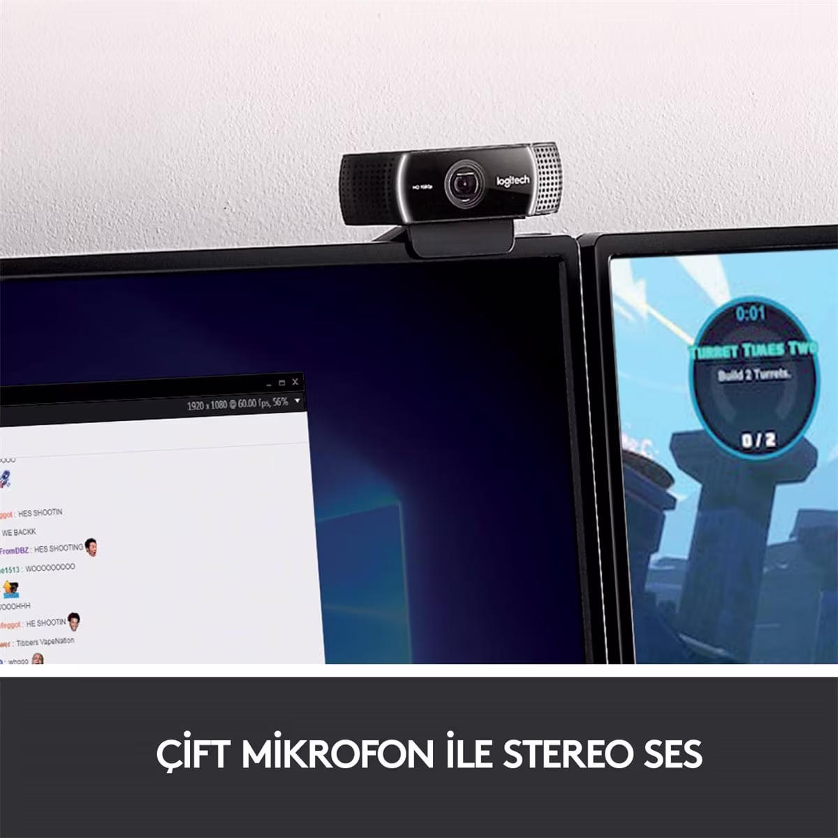 Çift mikrofon ile kısa mesafe ses