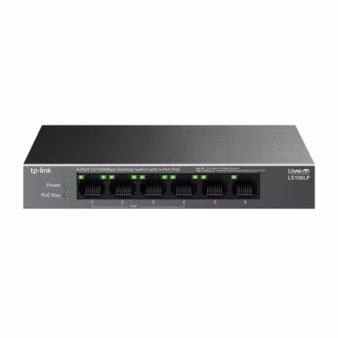 TP-Link LS106LP 6 Port 10/100 Masaüstü PoE Switch