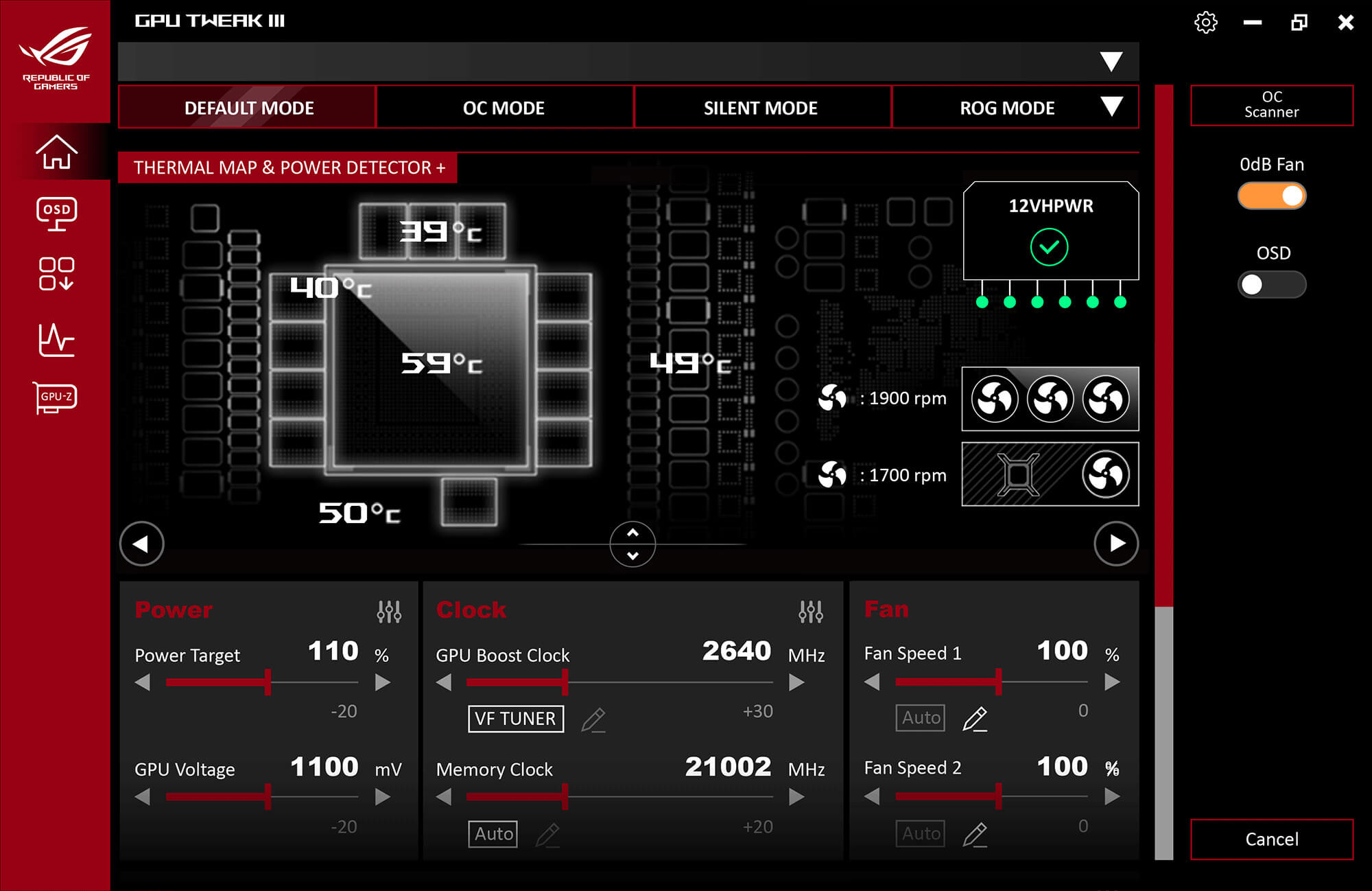 Thermal Map + Power Detector