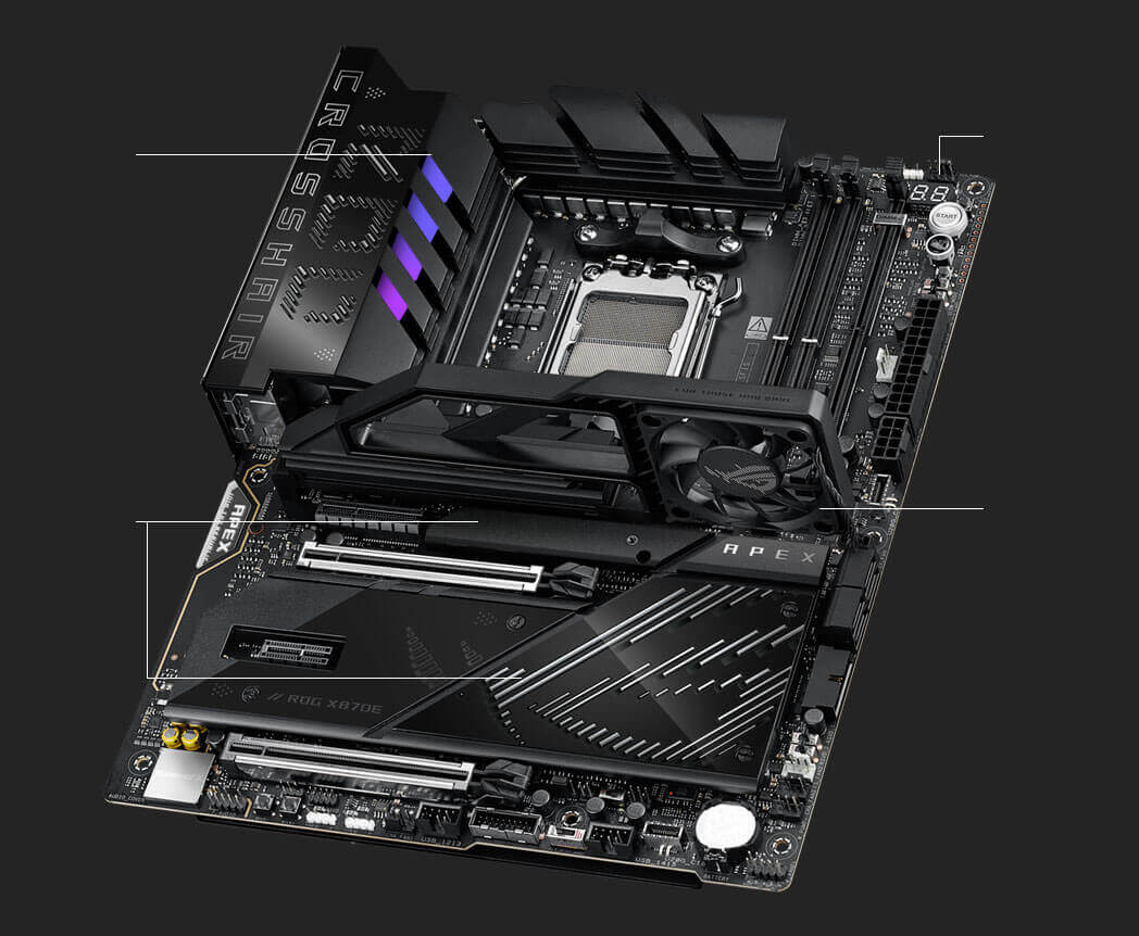 ROG Crosshair X870E Apex soğutma