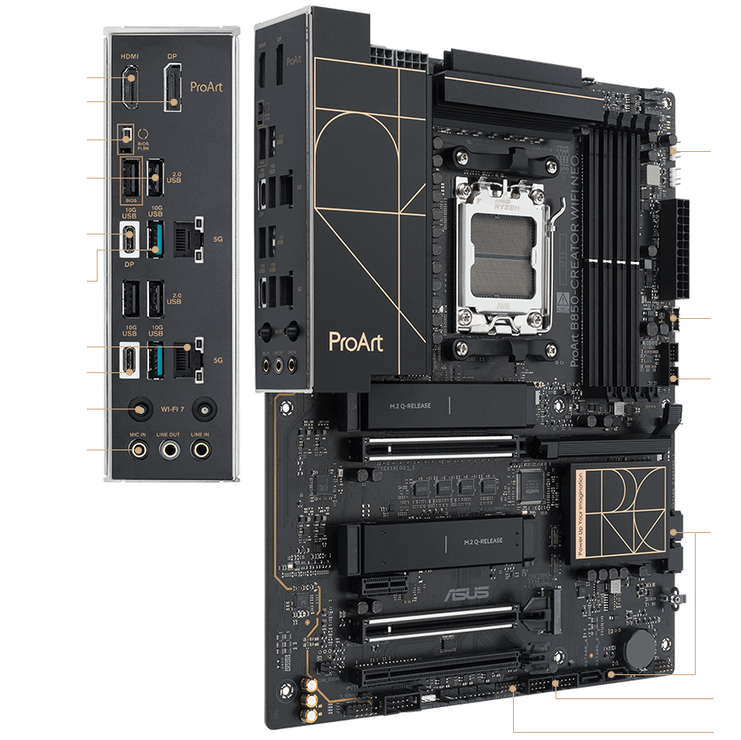 ProArt B850 Creator bağlantılar