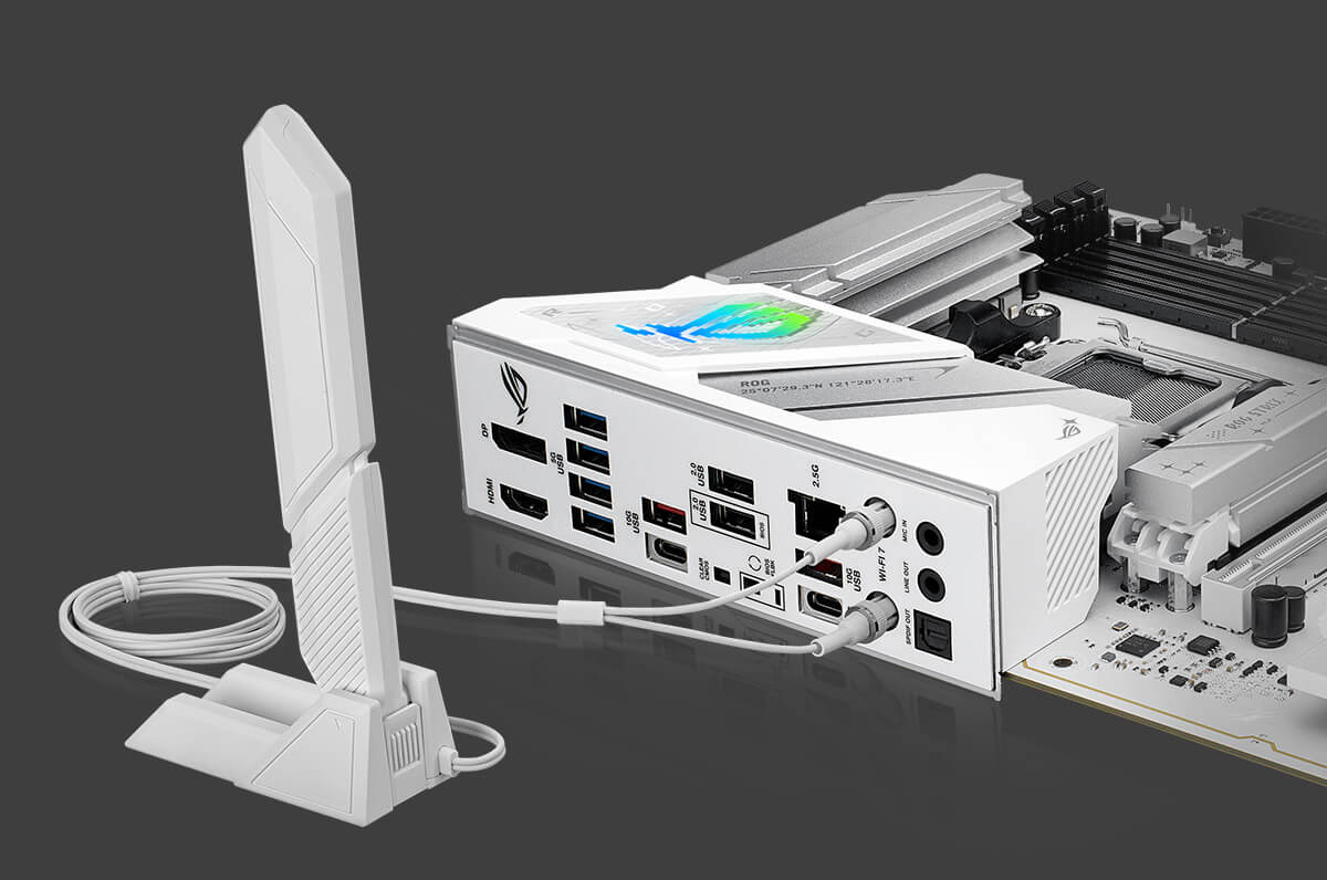 ROG Strix B850-A Wi-Fi 7 ve arka panel