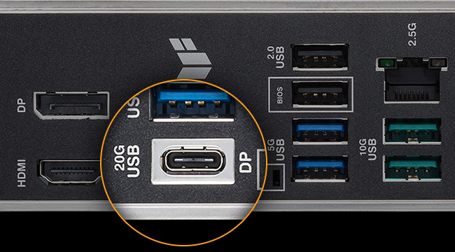 TUF B860-PLUS WIFI arka USB