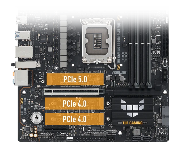 TUF B860M-PLUS WIFI PCIe 5.0 ve M.2