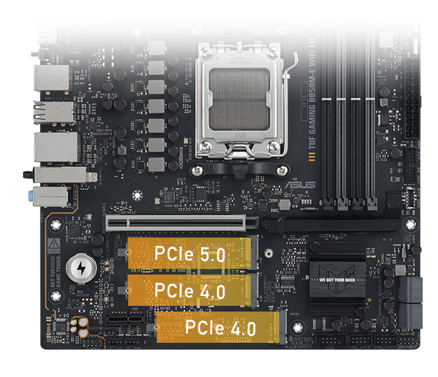 TUF B850M-E WIFI PCIe 5.0 ve M.2