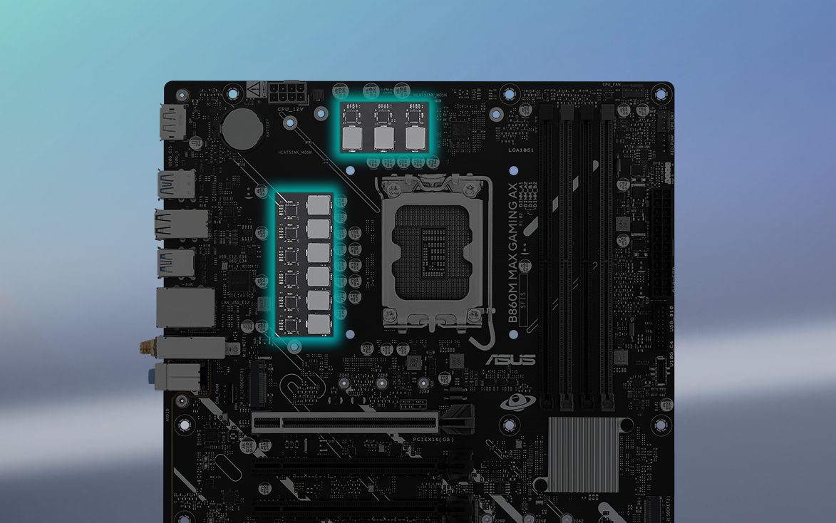 B860M MAX GAMING AX güç tasarımı