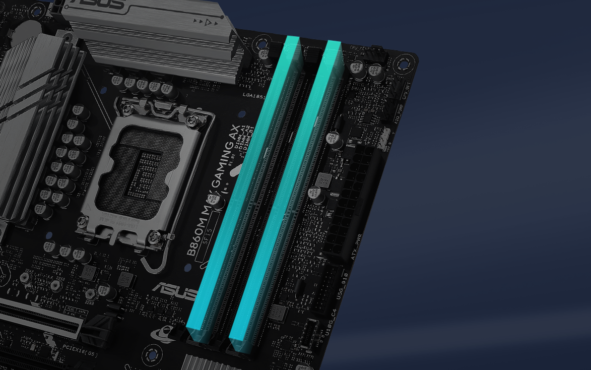 B860M MAX GAMING AX DDR5 bellek