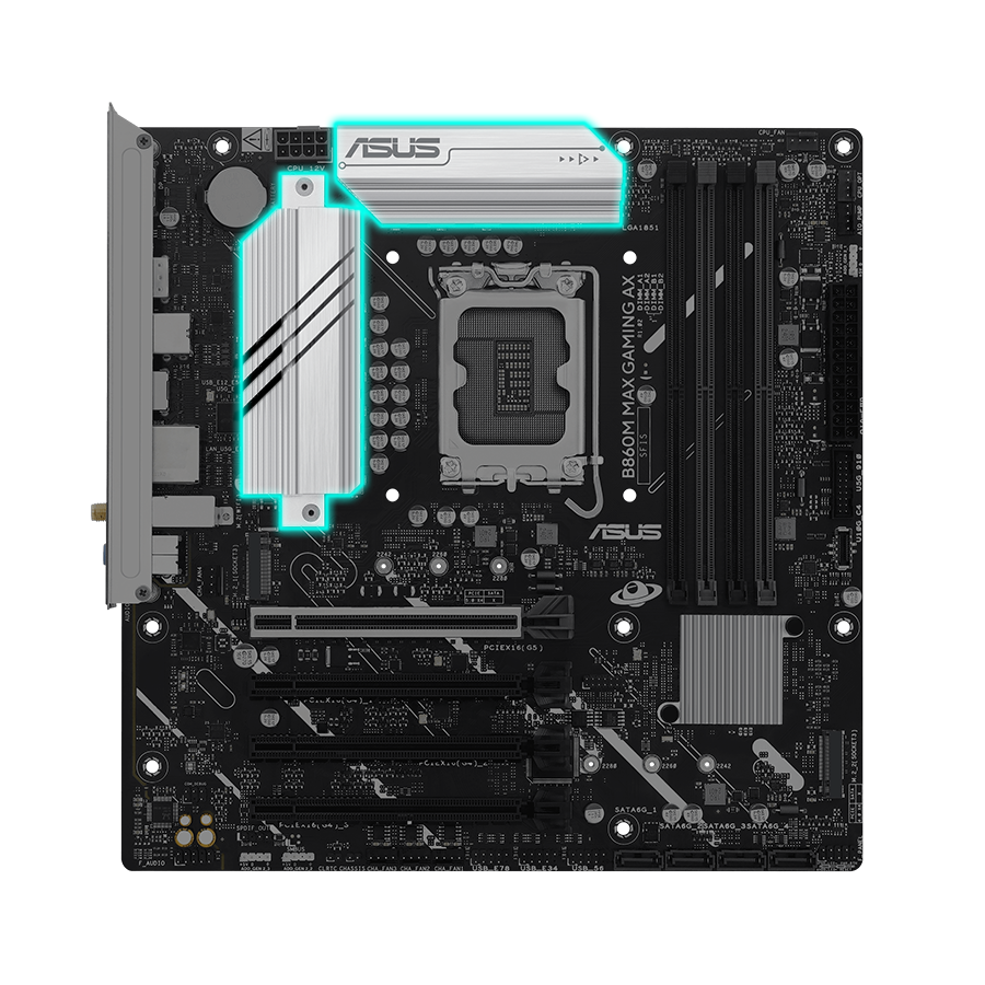 B860M MAX GAMING AX M.2 depolama