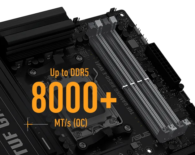 TUF B850-E WIFI DDR5 bellek