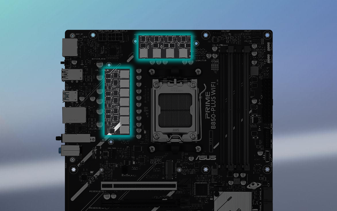 PRIME B850-PLUS WIFI güç tasarımı