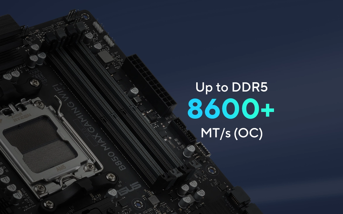 B850 MAX GAMING WIFI DDR5 bellek