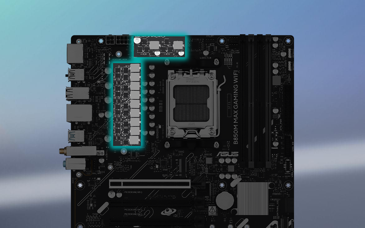 B850M MAX GAMING WIFI güç tasarımı