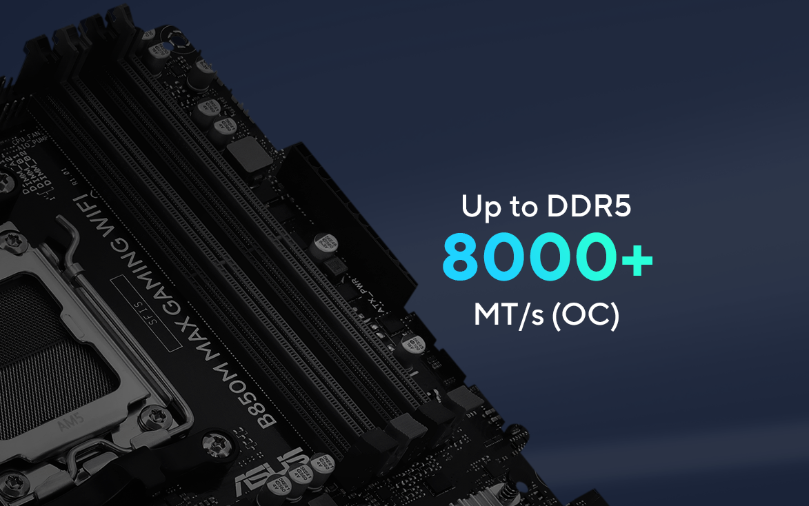 B850M MAX GAMING WIFI DDR5 bellek