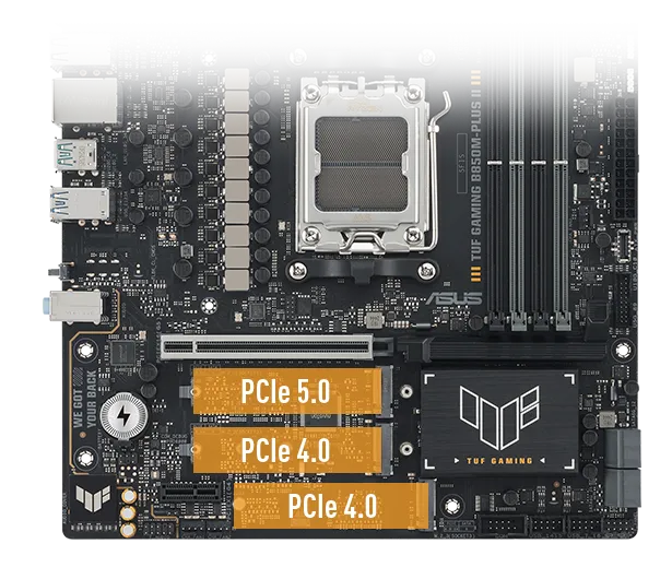 TUF B850M-PLUS II M.2 ve PCIe