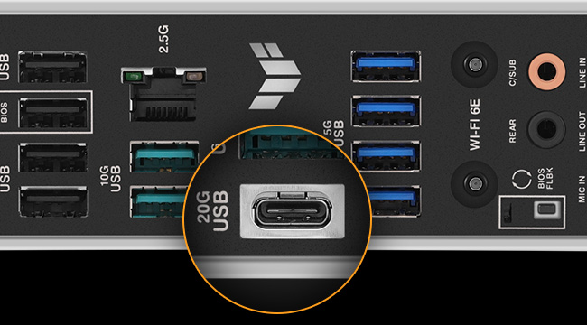 TUF B850M-PLUS WIFI USB 20Gbps