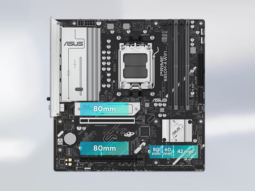 PRIME B850M-A WIFI M.2 yuvaları