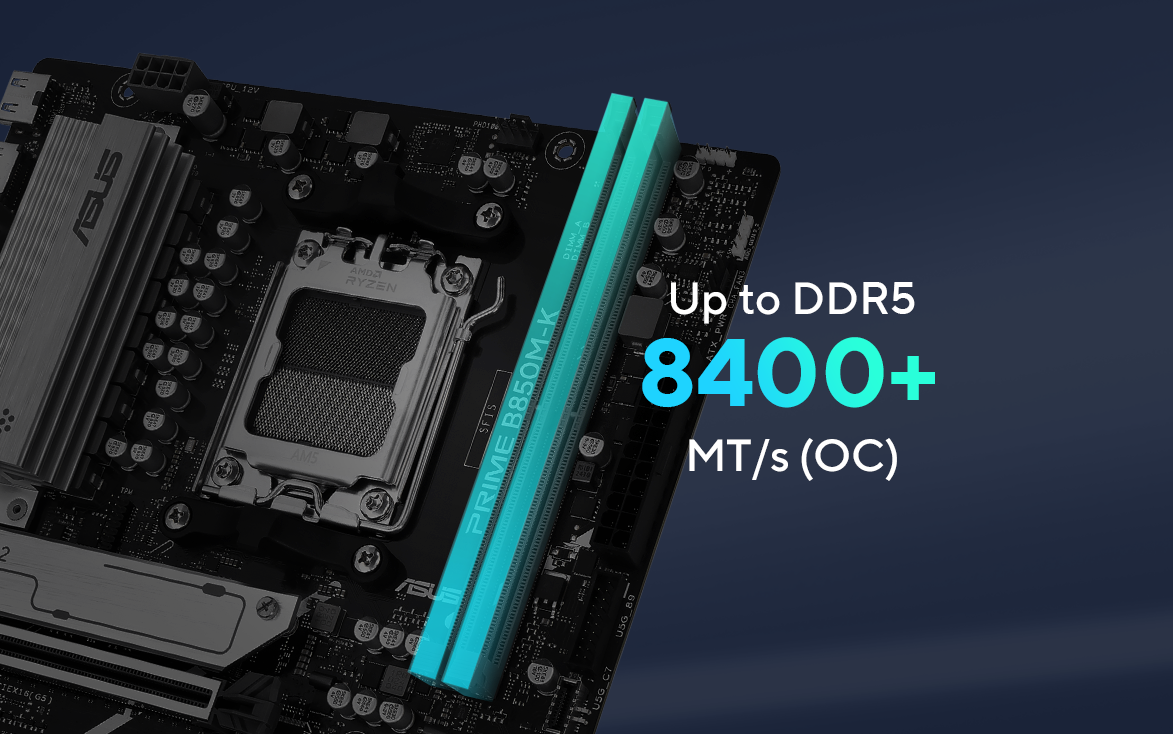 PRIME B850M-K DDR5 bellek