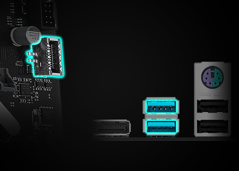 PRIME H810M-A CSM USB bağlantıları