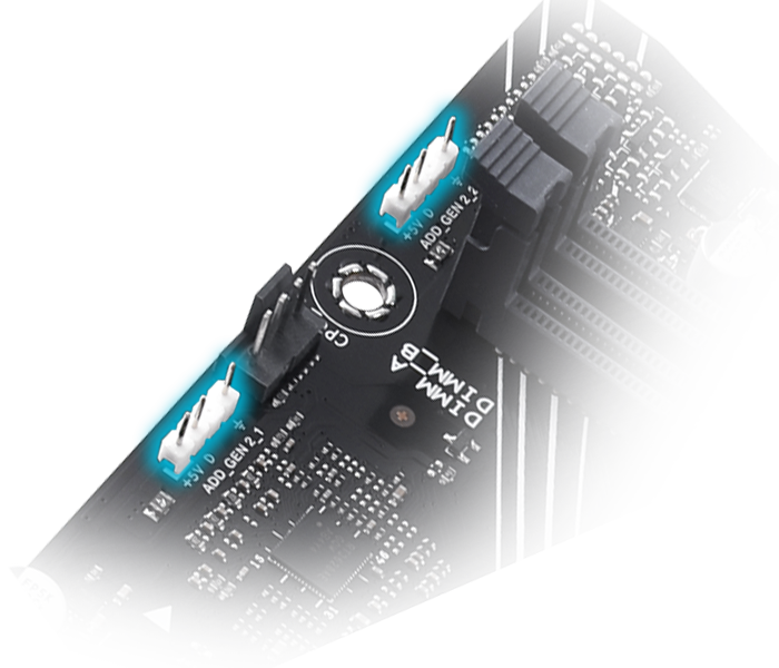 PRIME B760M-R D4 RGB başlıkları