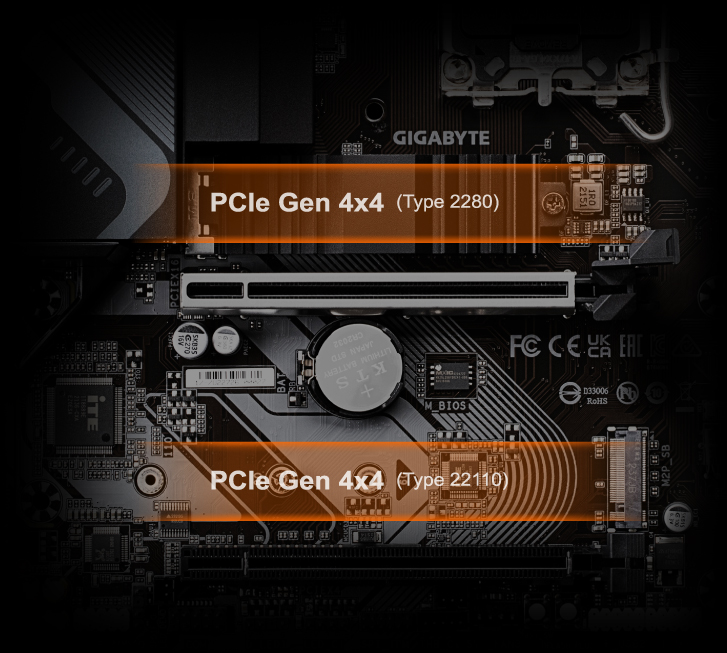 B760M GAMING X DDR4 M.2 PCIe 4.0