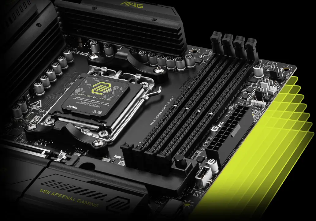 MSI MAG 6 katmanlı PCB ve VRM soğutma
