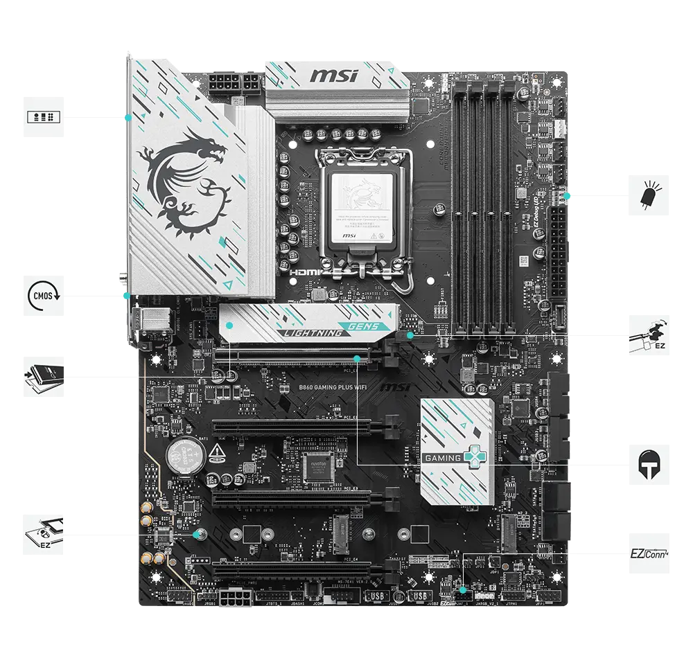 B860 GAMING PLUS WIFI EZ montaj ve soğutma özellikleri