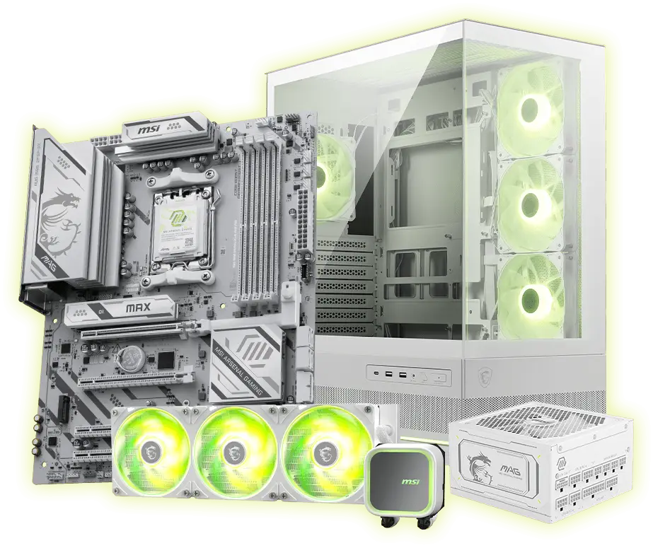 MAG B850 GAMING PLUS MAX WIFI beyaz ekosistem