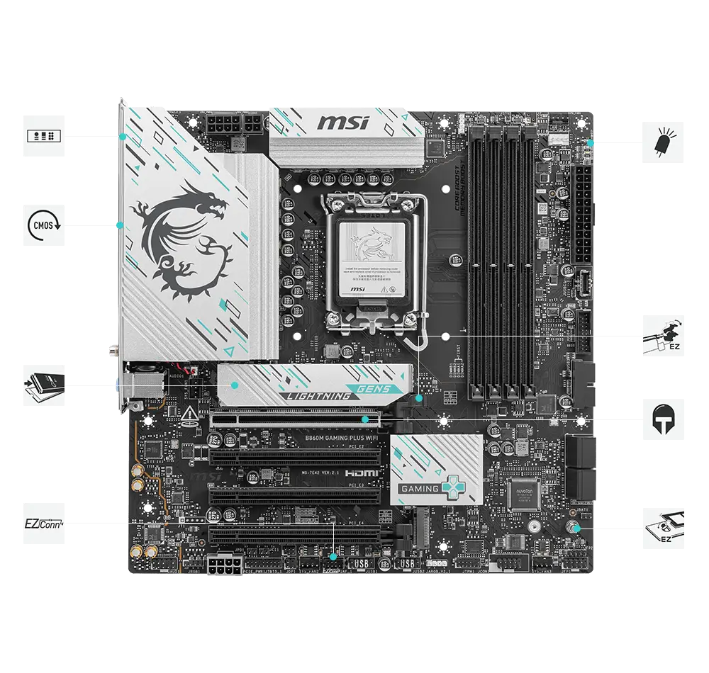 B860M GAMING PLUS WIFI EZ montaj ve soğutma