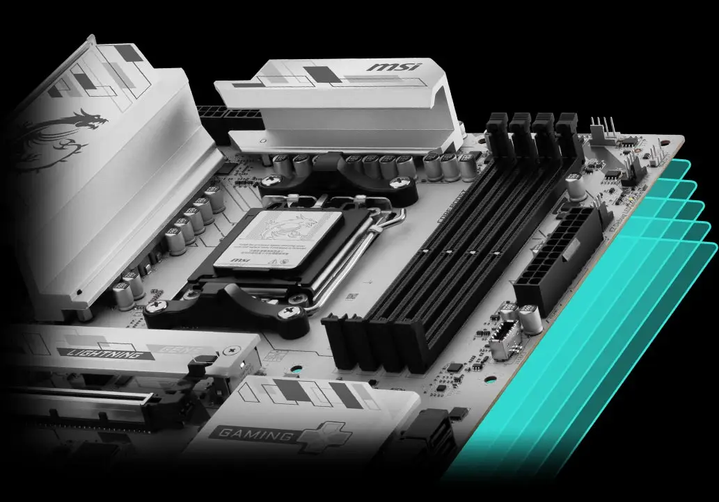 B850 GAMING PLUS WIFI6E PCB ve genişleme yerleşimi