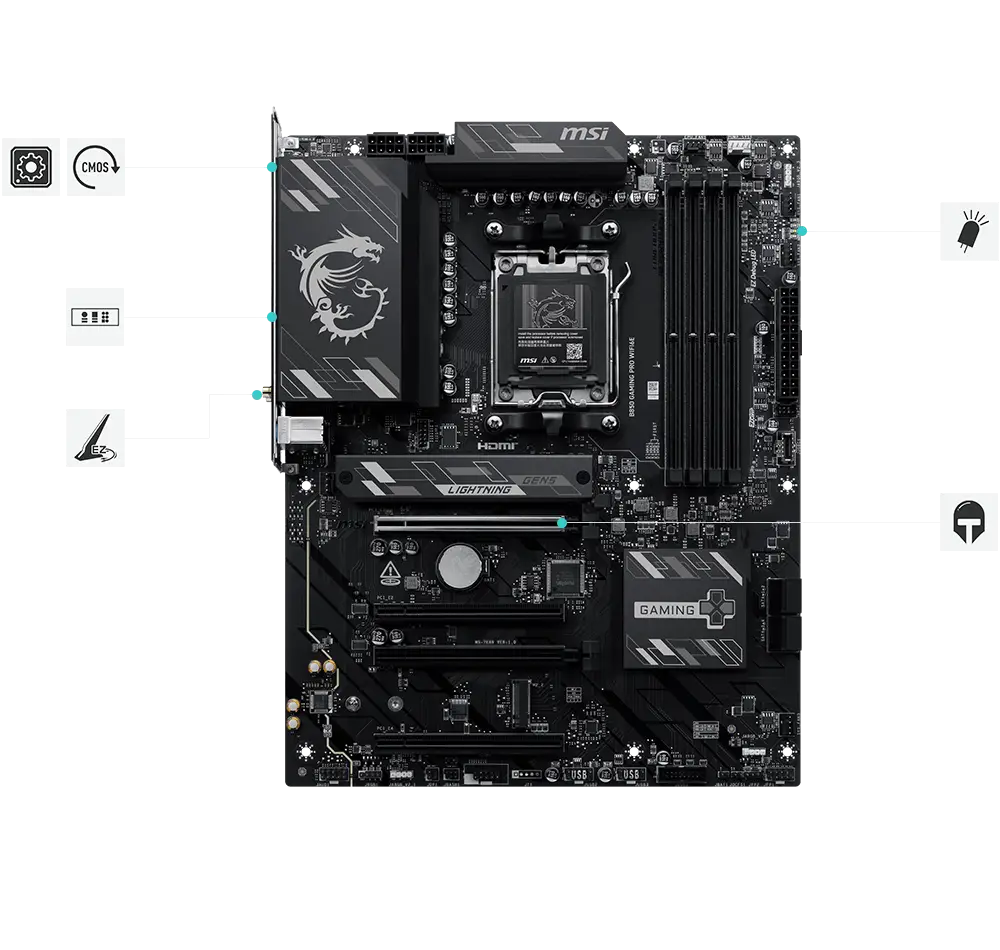 B850 GAMING PRO WIFI6E EZ montaj ve soğutma