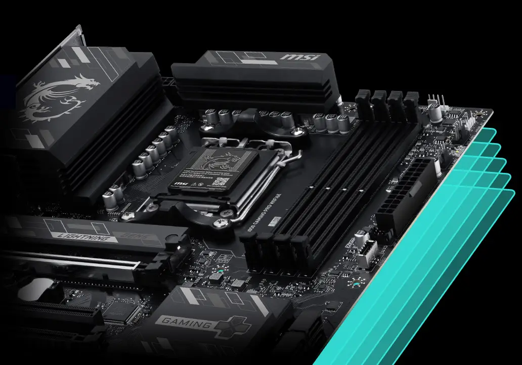 B850 GAMING PRO WIFI6E PCB ve genişleme yerleşimi