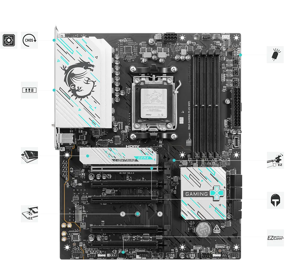 B840 GAMING PLUS WIFI EZ montaj ve soğutma