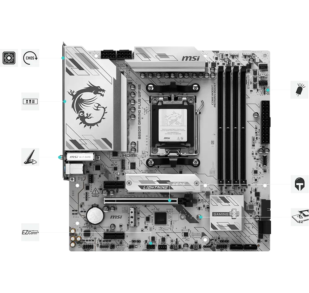 B850M GAMING PLUS WIFI6E EZ montaj ve soğutma