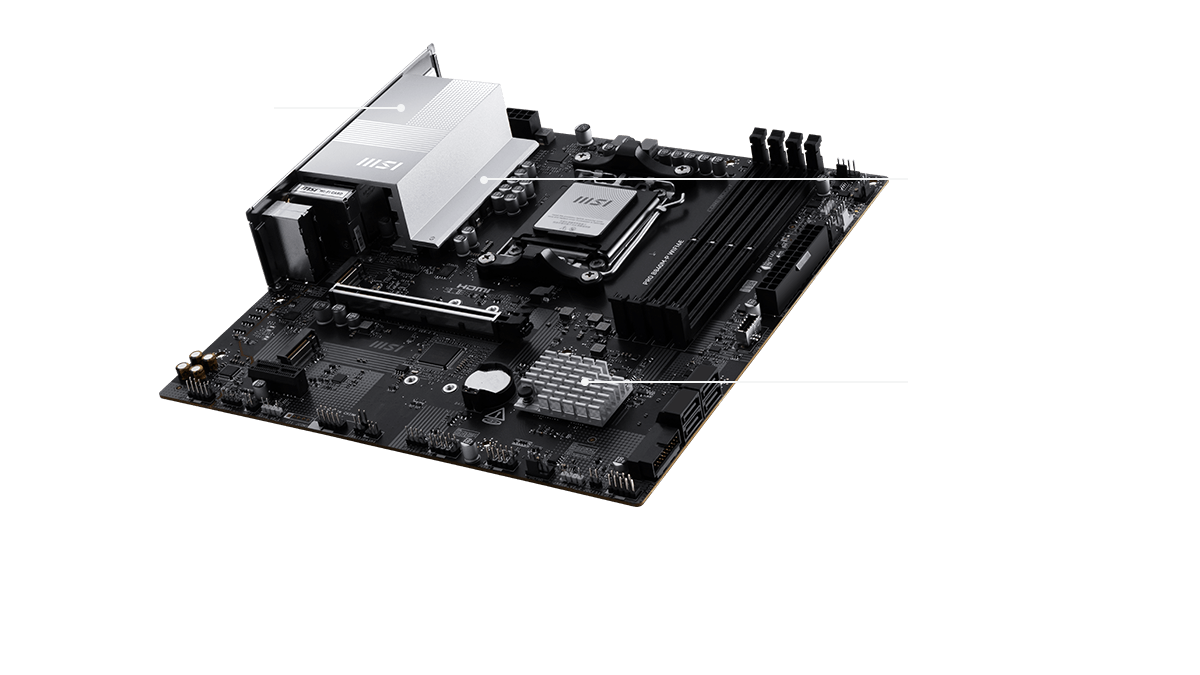 PRO B840M-P WIFI6E VRM ve chipset soğutma
