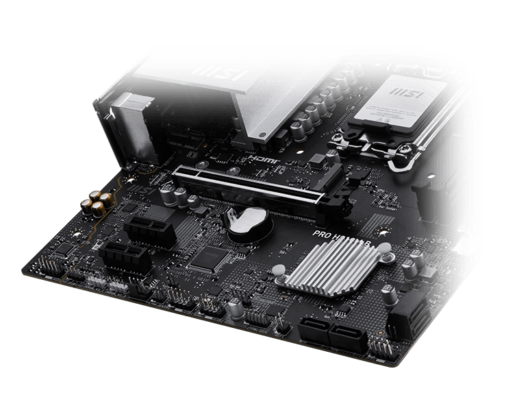 PRO H810M-B PCIe 5.0 ve M.2 yerleşimi