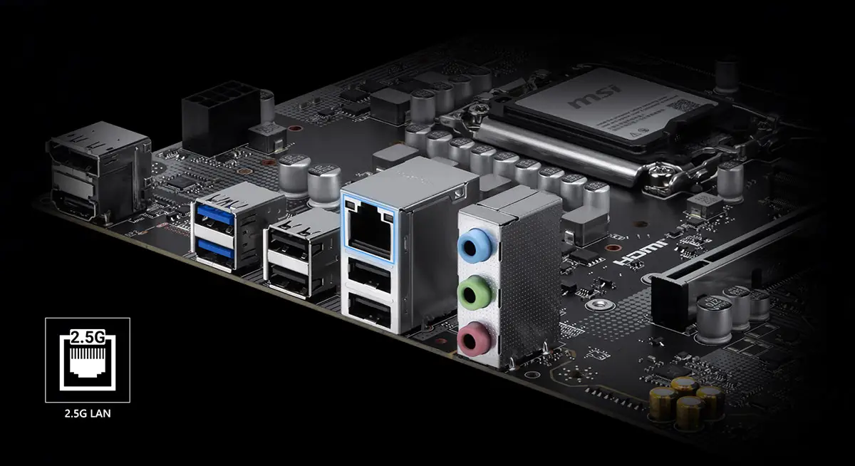 PRO H810M-E 2.5G LAN ve arka panel