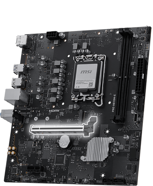 PRO H810M-E Steel Armor PCIe yuvası