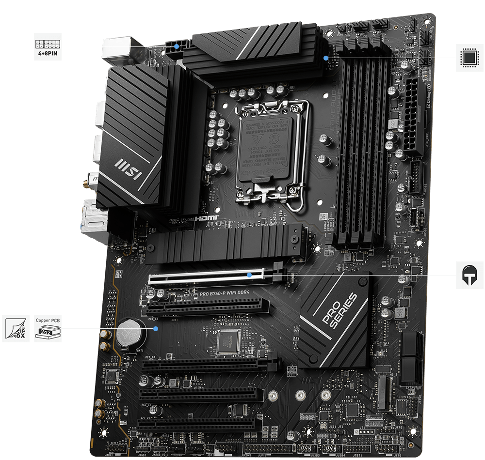 PRO B760-P WIFI DDR4 güç tasarımı